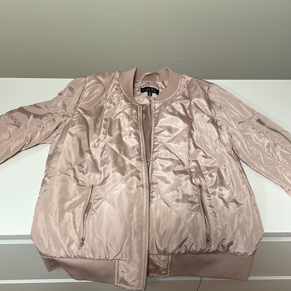 Rue 21 Rose Pink Bomber Jacket